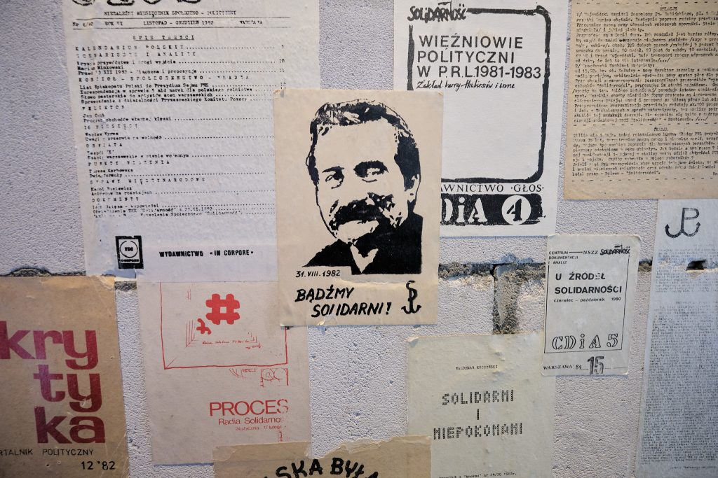 Solidarnosc Museum is the home of a huge archive of images and documentation, many like these are on display.