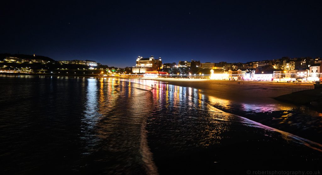Night view of South Bay, Scarborough.
