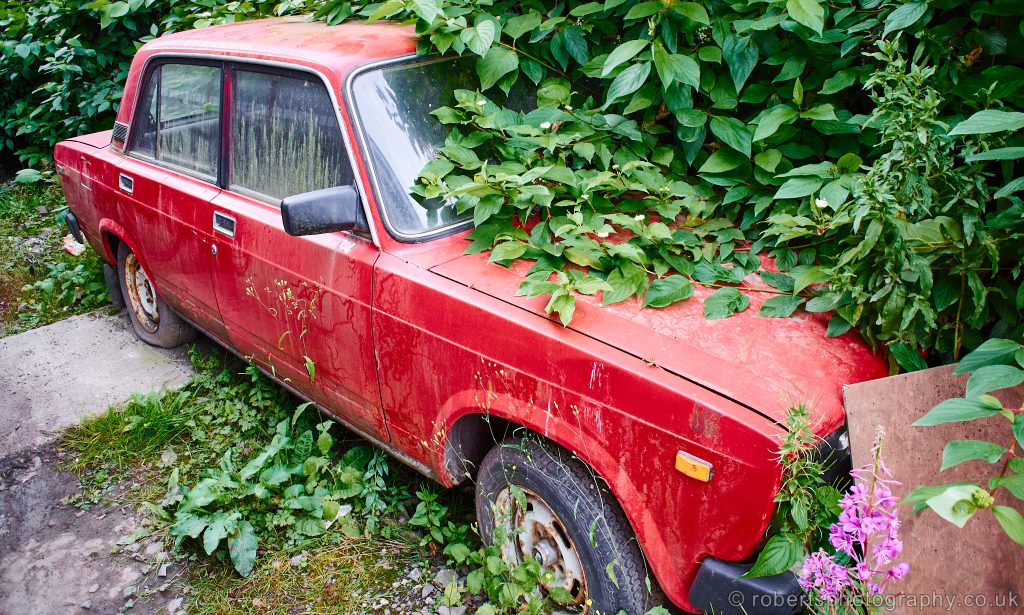 This old Lada car was in mint condition when it was abandoned.
