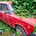 This old Lada car was in mint condition when it was abandoned.
