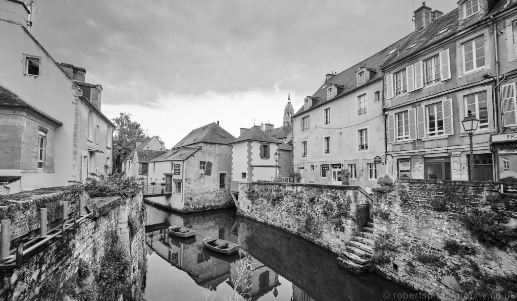 Bayeux Boats in Black and White.